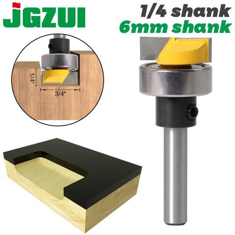 JGZUI-fraise Tenon pour le travail du bois, pour le nettoyage du bois, tige de 6mm 1/4 