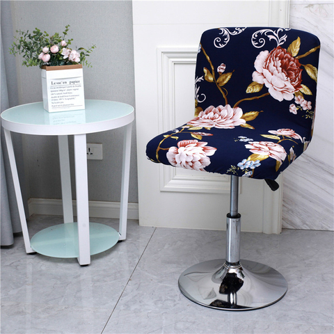 Housse de chaise élastique, en Spandex, extensible, pour tabouret de Bar, dossier court, décoration de salle à manger, Banquet, mariage ► Photo 1/6