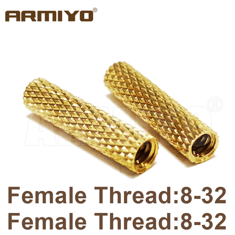 Armiyo-fil femelle en laiton massif, adaptateur de Conversion pour brosses de pistolet, 8 à 32/M3, accessoires de chasse tactique, lot de 2 pièces ► Photo 1/4