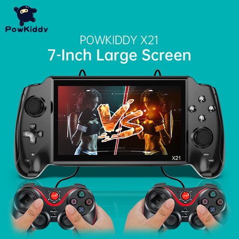POWKIDDY – Console de jeux vidéo Portable rétro X21, avec 3000 jeux intégrés, écran HD de 7.0 pouces, lecteur de musique/vidéo, cadeau pour enfants ► Photo 1/6