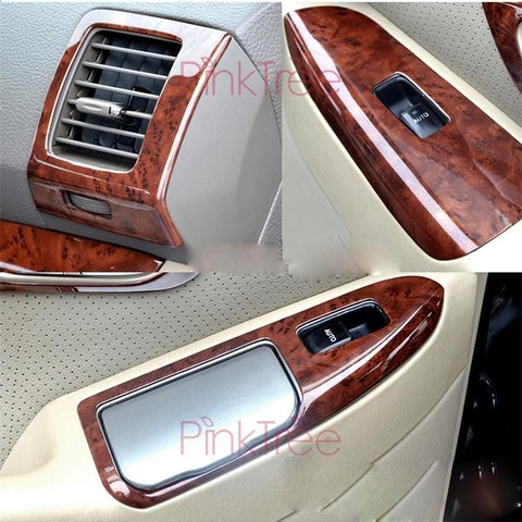 Couvercle en bois de commutateur de fenêtre de couleur pour Toyota Land Cruiser 120 Prado FJ120 2003 4 5 6 7 2009 accessoires de style de voiture ► Photo 1/4