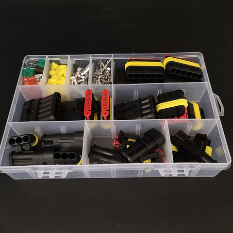 Connecteurs électriques Superseal AMP/Tyco 12V étanches, Kit de 240 pièces, broche 1/2/3/4/5/6 voies, livraison gratuite ► Photo 1/5