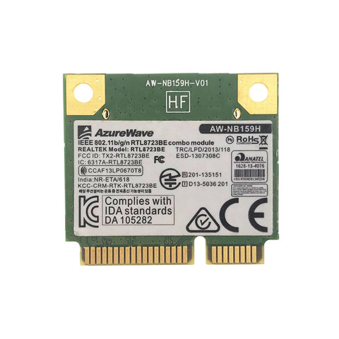 AZUREWAVE – carte Half Mini PCI-E Realtek RTL8723BE, wi-fi, Bluetooth AW-NB159H, sans fil, pour Asus Dell, 4.0 ► Photo 1/2