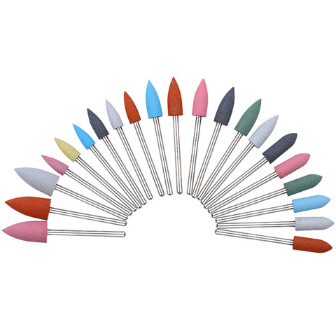 Perceuse à ongles en caoutchouc et silicone, fraise pour manucure, polisseuse Flexible, lime à ongles électrique, outils d'art, pointes ► Photo 1/6