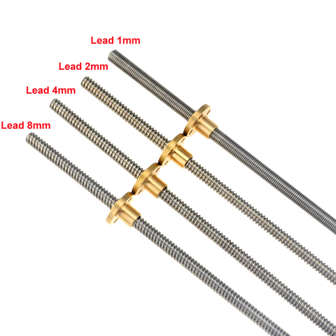 Tige trapézoïdale 8mm T8 Lead1mm | Ensemble pour imprimante 3D, avec écrou en laiton ► Photo 1/1