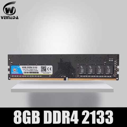 VEINEDA – mémoire de serveur d'ordinateur de bureau, modèle ddr4, capacité 8 go, fréquence d'horloge 2133/2400/2666MHz, ram, dimm, tension 1.2V ► Photo 1/6