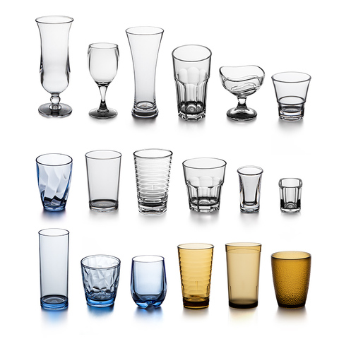 Verres à boire en acrylique, 2 pièces, gobelets en plastique, coupelles en plastique, lave-vaisselle, ensemble de verres incassables ► Photo 1/5