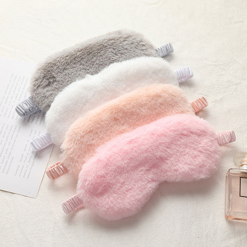 Masque pour dormir, bandeau en peluche doux, couverture en nuage avec amour, de lapin, patch oculaire, santé pour la sieste ► Photo 1/6