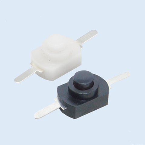 Offre spéciale 1 pièce/5 pièces 1A 30V DC 250V blanc/noir verrouillage sur Off Mini torche bouton-poussoir ► Photo 1/2