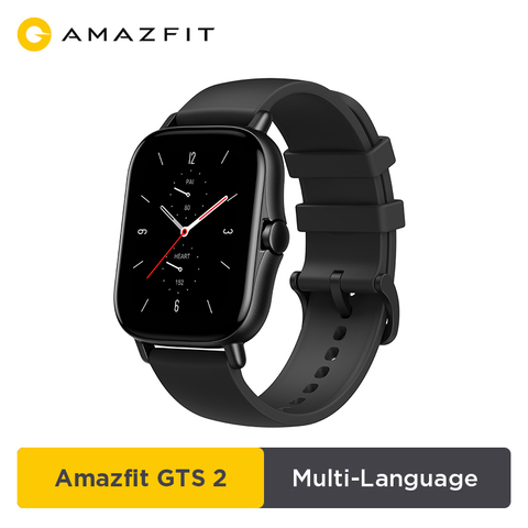 Version mondiale Amazfit GTS 2 Smartwatch 5ATM écran AMOLED étanche 12 Modes Sport suivi de la fréquence cardiaque toute la journée pour Android ► Photo 1/6