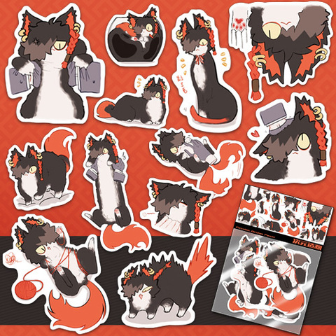 Anime jeu archevaliers autocollant Cosplay voiture style vélo moto téléphone ordinateur portable dessin animé voyage bagages adhésif autocollant cadeaux ► Photo 1/2