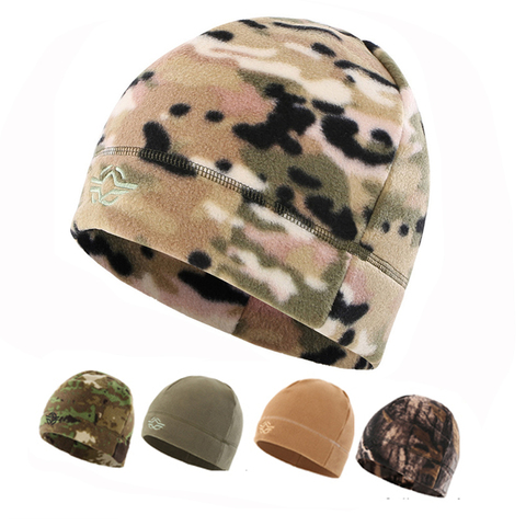 1Pc hiver polaire chapeaux randonnée casquettes Ski Baggy chapeau coupe-vent hommes femmes Skullcap cyclisme casquette chasse militaire tactique casquettes ► Photo 1/6