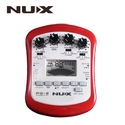 NUX – guitare électrique Portable PG-2, processeur de pédale multi-effets avec métronome d'accordeur, porte de bruit intégrée ► Photo 1/4