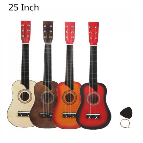 Guitare acoustique de tilleul de 25 pouces avec sac de concert gratuit Pick cordes Instruments de musique pour enfants enfants débutant ► Photo 1/6