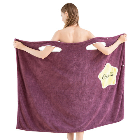 Nouvelle serviette de bain portable Superfine fibres serviettes doux et absorbant Chic serviette pour automne hôtel maison salle de bain cadeaux femmes peignoir ► Photo 1/6