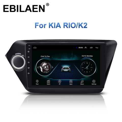AutoRadio stéréo, lecteur multimédia, avec Navigation GPS, enregistreur cassette, K2, Wifi, pour KIA RIO 3 4, Android 9.0, 2010-2017 ► Photo 1/6