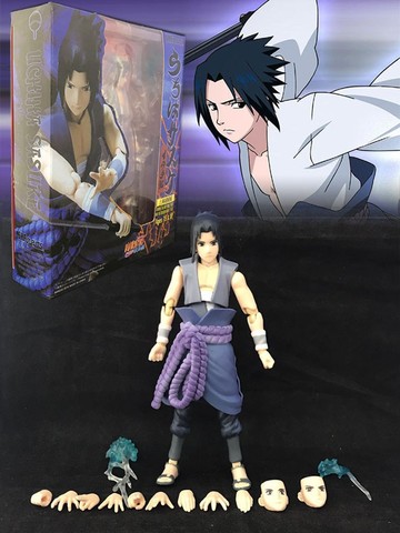Figurine Anime Naruto Ninja, modèle d'action Shf Uchiha Sasuke, jouets pour enfants, poupées à collectionner, cadeau, modèle Chidori Sasuke Orochimaru ► Photo 1/6