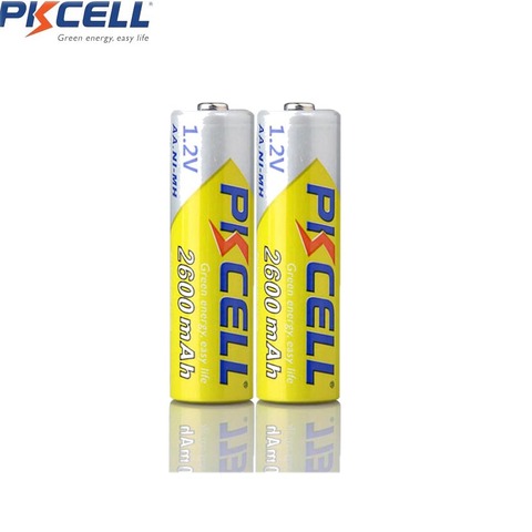 PKCELL – batterie Rechargeable AA 1.2V NIMH 2600mah, haute capacité réelle, pour appareil photo, direct usine, 2/4/8 pièces ► Photo 1/6