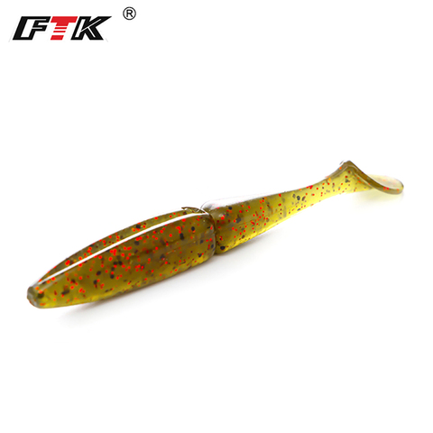 FTK – leurre souple en Silicone avec tête plombée et tête plombée, appât artificiel de type poisson nageur, Swimbait, idéal pour la pêche au bar, 75/80/100mm ► Photo 1/6