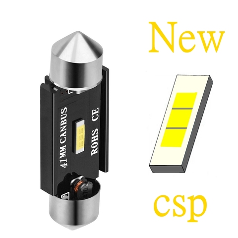 Ampoule Festoon CSP C10W C10W, 31mm, 36mm, 39mm, 41mm, lumière extra brillante pour intérieur de voiture, Canbus sans erreur, lampe de lecture blanche ► Photo 1/6