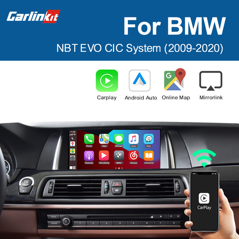 Carlinkit décodeur sans fil CarPlay Android Auto pour BMW tous les modèles CIC NBT EVO système multimédia miroir AirPlay IOS 14 gratuit DHL For BMW All models CIC NBT EVO System ► Photo 1/6