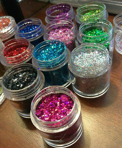 Paillettes scintillantes pour Nail Art, 1 bouteille, Laser, or, argent, pour Nail Art, à faire soi-même, scintillantes, breloques, flocons de Pigment, pour Nail Art, Y/8I ► Photo 1/6