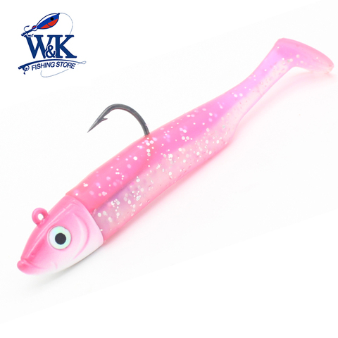 Leurre méné souple avec tête plombée, appât artificiel idéal pour la pêche en mer, avec Mini alose, 12g, 7.5cm, 17g ► Photo 1/6