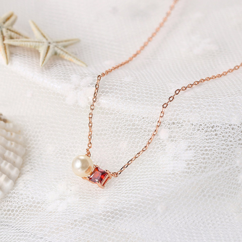 ZHOUYANG Imitation perle pendentif colliers pour femmes élégant OL Style Zircon clavicule chaîne cadeau d'anniversaire bijoux de mode N083 ► Photo 1/6