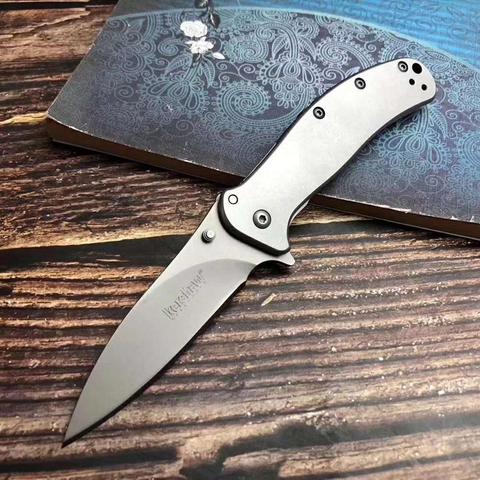 Kershaw – couteau utilitaire pliant 1730 EDC, couteau de poche 8cr17 à lame fixe, manche en noir de carbone, outil de survie tactique en Camping en plein air ► Photo 1/6