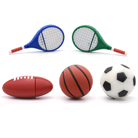 Football américain Usb Flash Drive 4GB 8GB 16GB 32GB 64GB 128GB clé Usb 256GB basket-ball mémoire bâton Tennis Sport stylo lecteur ► Photo 1/6