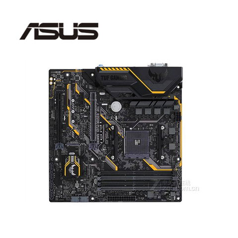 Carte mère TUF B350M-PLUS originale pour ASUS GAMING, composant pc, compatible avec processeur AMD B350M B350, Socket AM4, DDR4, produit d'occasion ► Photo 1/1