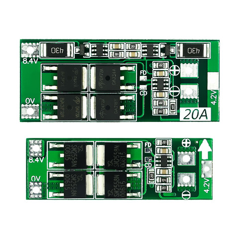 2 s 20A 7.4 v 8.4 v 18650 Lithium protection de la batterie bord/BMS conseil standard ► Photo 1/5