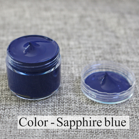 Peinture cuir bleu saphir chaussure crème coloration pour sac canapé siège Scratch teinture cuir réparation Restora ► Photo 1/6