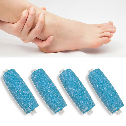Têtes de recharge de rechange bleues, 4 pièces, accessoire de pédicure, velours lisse, Express, Pedi, enlève la peau Extra dure, outil de soin des pieds ► Photo 1/5