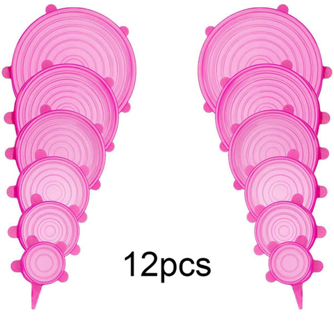 Couvercles en Silicone pour les aliments frais, extensibles, bouchons pour Pot, conservation des aliments frais, 6 à 12 pièces, livraison directe ► Photo 1/6