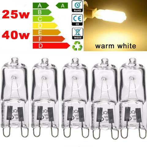 2-10 pièces halogène G9 Capsule ampoules 25W 40W lampes à économie d'énergie blanc chaud ► Photo 1/1