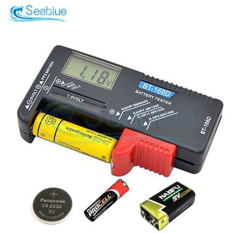 BT168D – testeur numérique de capacité de batterie au Lithium LCD BT-168D, outil de Diagnostic pour pile bouton 9V 1.5V AAA AA, Test universel ► Photo 1/6