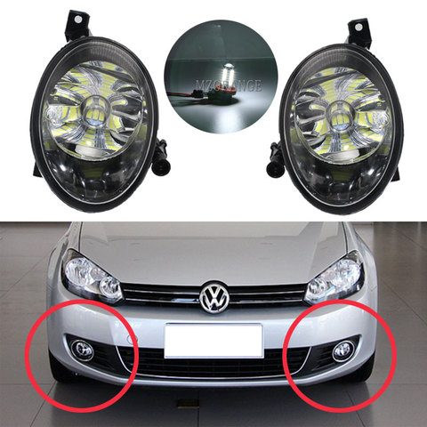 Phare antibrouillard LED pour VW Golf 6 MK6 2009 – 2013, pour Jetta 6 Caddy Touran Tiguan 2011 – 2016, couvercle de cadre de gril ► Photo 1/6
