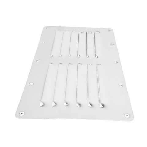 Couvercle de grille de Ventilation rectangulaire | En acier inoxydable 115x231mm 316, écoulement d'air, pour bateaux, remplacement de caravane, RV ► Photo 1/6