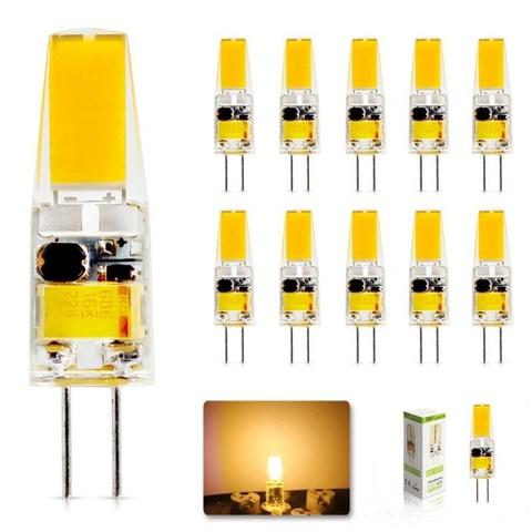Ampoule LED COB G4 variable 3W 6W AC DC 12V 220V 110V, bougies en Silicone, lampes de remplacement pour lustre halogène projecteur 30W 40W ► Photo 1/6