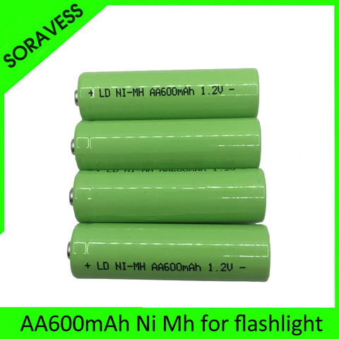 Batteries rechargeables AA 1.2V, 2 à 16 pièces, 2A, 600mah, Ni-mh Ni Mh, pour lampe de poche ► Photo 1/1