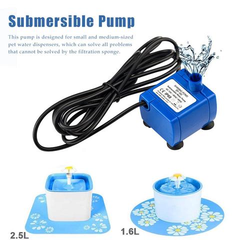 Fontaine à eau pour animaux de compagnie, pompe Usb, bol à eau pour chat, moteur, distributeur d'eau pour chien, accessoires de remplacement ► Photo 1/6