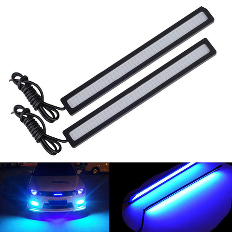 L'épi bleu imperméable de voiture de LED très brillante de cc 12V 17cm allume la lampe courante de conduite de brouillard de DRL ► Photo 1/6