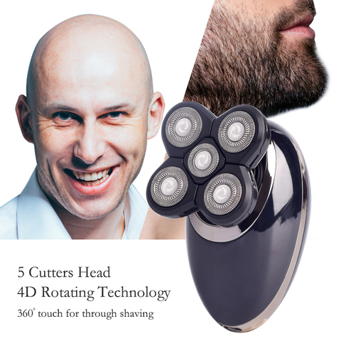 3In1 rasoir électrique professionnel USB Rechargeable lavable hommes cinq têtes flottantes rasoirs tondeuse à cheveux nez oreille tondeuse à cheveux ► Photo 1/6