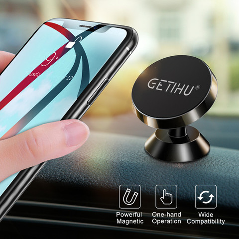 GETIHU Magnétique Support de Téléphone De Voiture Aimant Support de Smartphone Support GPS Pour iPhone 12 Mini 11 Pro Max X 5 6 7 8 Plus Xiaomi Huawei ► Photo 1/6