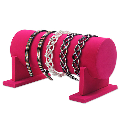 Bandeau en velours détachable, cerceau pour cheveux, fermoir pour cheveux, présentoir, support 30/50cm, organisateur de bandeau, rangement, Bar, boutique de bijoux ► Photo 1/6