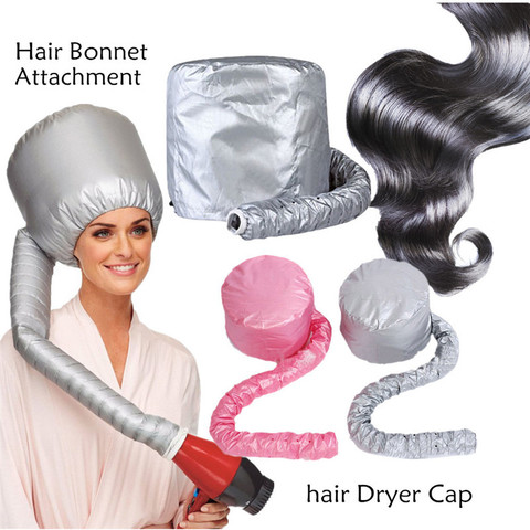 Bonnet casquette sèche-cheveux portable argent/rose Bonnet à capuche femme Sèche cheveux Accueil Salon de coiffure accessoire réglable ► Photo 1/6