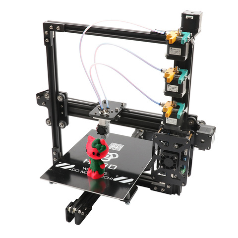 Le plus récent 3 en 1 out extrudeuse EI3 triple grande taille d'impression 3D imprimante kit avec 2 rouleaux filament + carte SD comme cadeau ► Photo 1/6