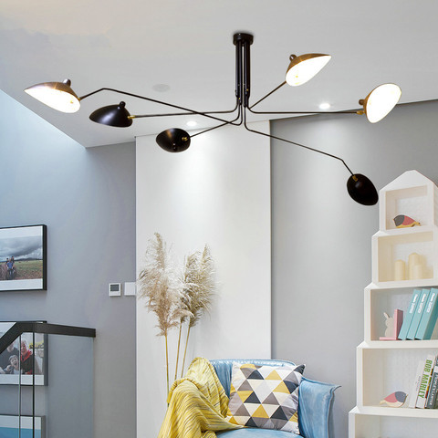 Lampe suspendue minimaliste au design moderne, disponible sur 2/3/6 bras, luminaire décoratif, luminaire décoratif, idéal pour un salon ou une chambre à coucher ► Photo 1/6