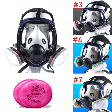 Masque chimique 6800, masque à gaz, anti-poussière, respirateur, peinture, Pesticide, Spray, filtres en Silicone pour soudage en laboratoire ► Photo 1/6